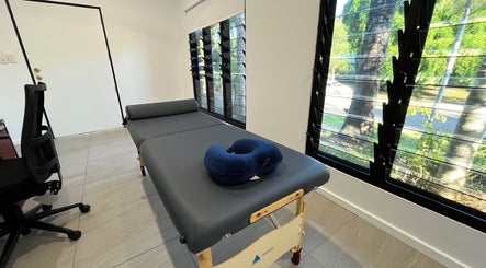A peaceful therapy room with massage table at The 2nd Chance Manual Therapy, Bayview, Northern Territory, AU.