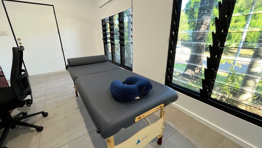 Therapy room at The 2nd Chance Manual Therapy, Bayview NT, AU with massage table and natural light.