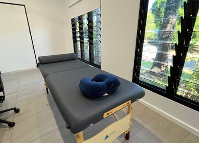 Therapy room at The 2nd Chance Manual Therapy, Bayview NT, AU with massage table and natural light.