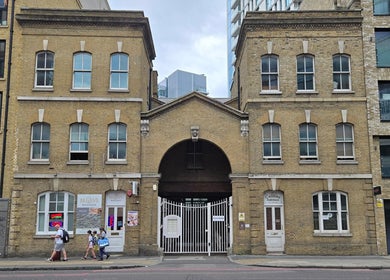 Historic building facade in London, England near Alto Hair Studio, showcasing classic architecture.