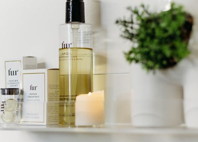 Luxurious skincare products on display at Star Child Esthetics LLC, Midland, Michigan, US.