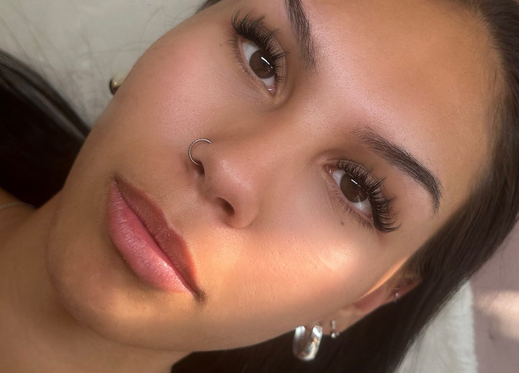 Close-up of eyelash extensions at Paloma House Sandbanks, Poole, England, GB.