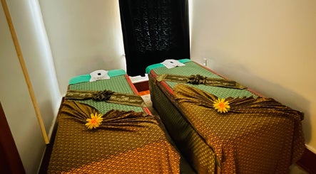 Twin massage beds with decor at Eden Thai Massage & Spa - Mount Eden, Auckland, Auckland, NZ.