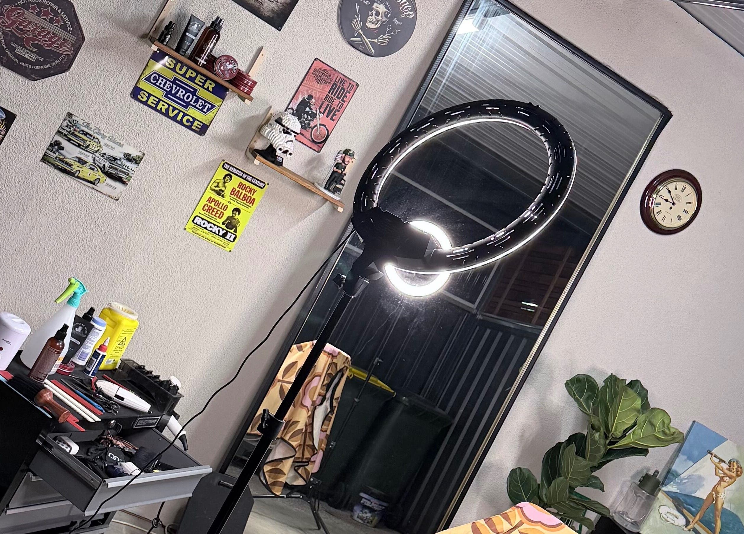TheGarageChair's vintage decor setup with styling tools in Port Adelaide, South Australia, AU.