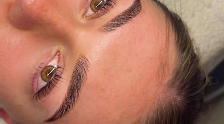 Close-up of expertly shaped eyebrows at Lanisbeautylane, Melbourne, Victoria, AU.
