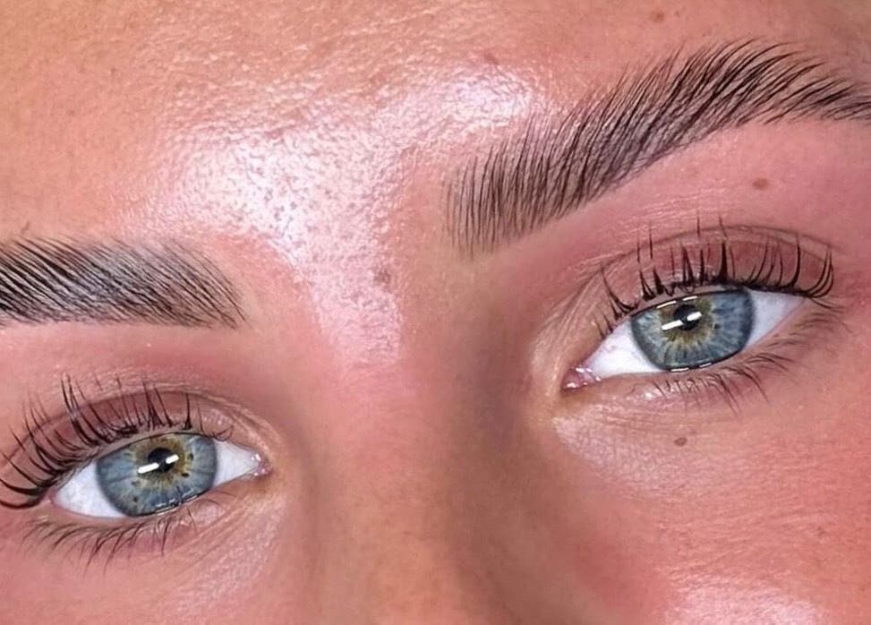 Close-up of perfectly groomed brows at Lanisbeautylane - Caulfield, Melbourne, Victoria, AU.