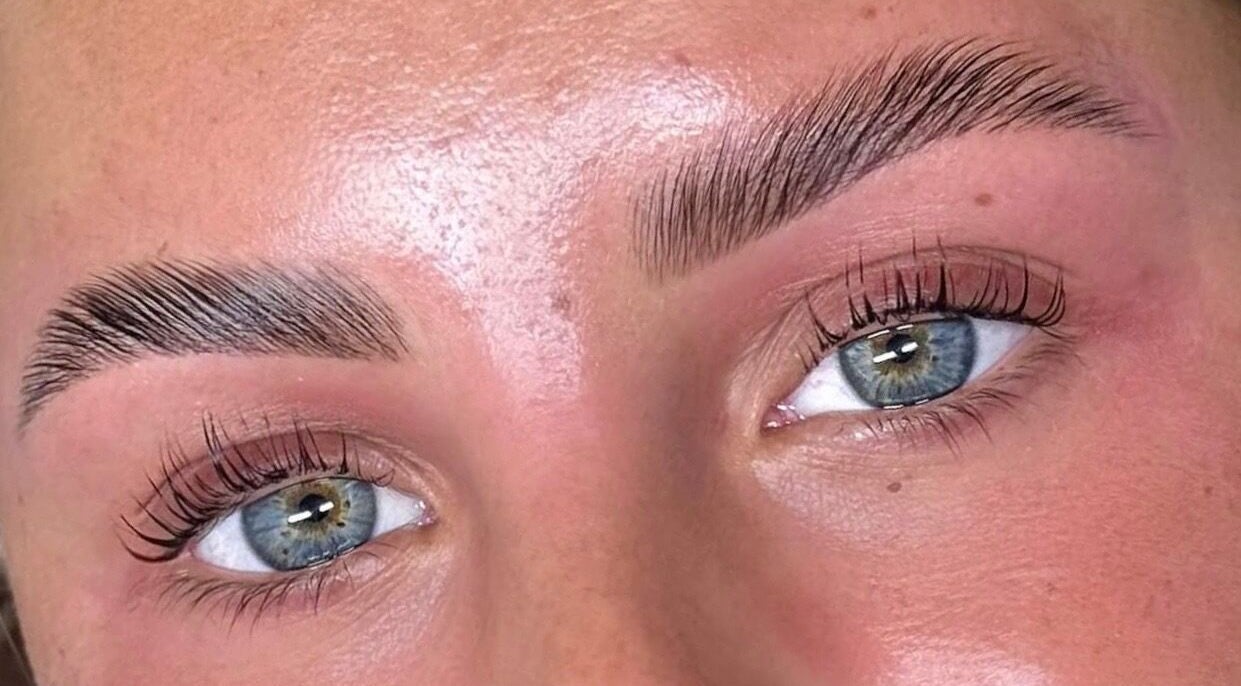 Close-up of perfectly groomed brows at Lanisbeautylane - Caulfield, Melbourne, Victoria, AU.