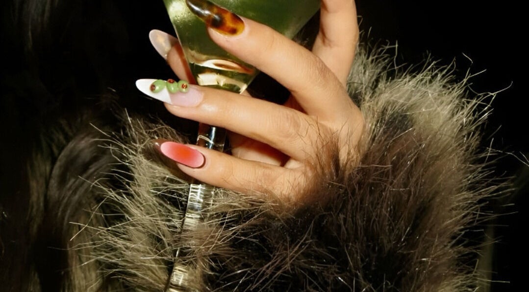 Stylish nail art from The Third Salon, Riyadh, Riyadh Province, SA, featuring vibrant colors and elegant design.