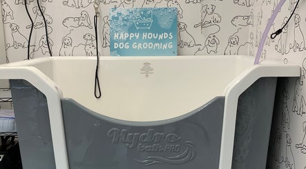 Pet bathing station at Happy Hounds Dog Grooming, Wisbech Saint Mary, England, GB, featuring Hydro Bath Pro.