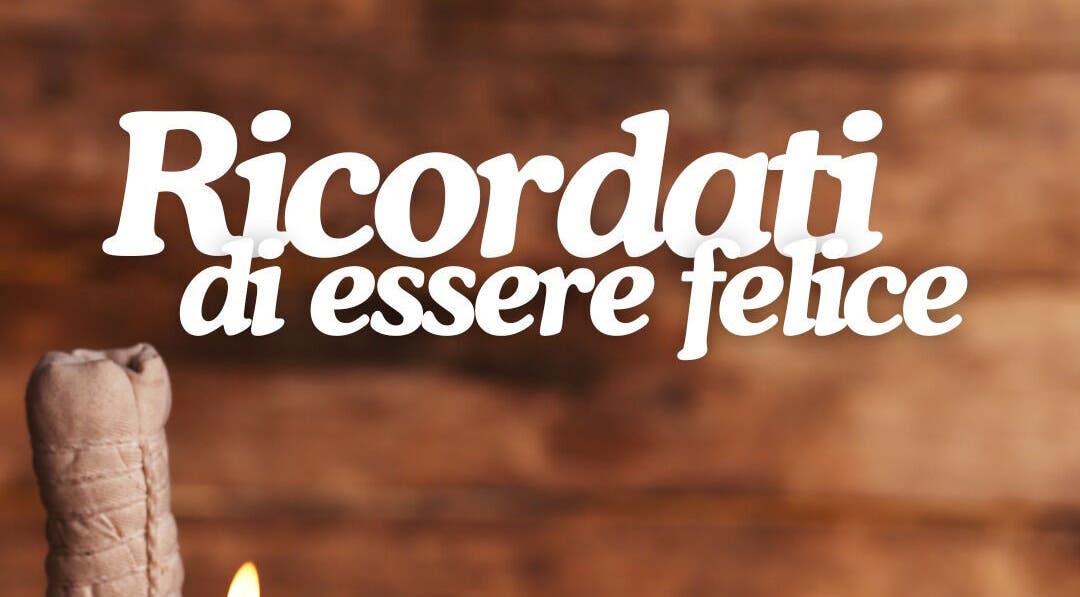 Citazione 'Ricordati di essere felice' con candela, Alessia Franceschin, San Bonifacio, Veneto, IT.