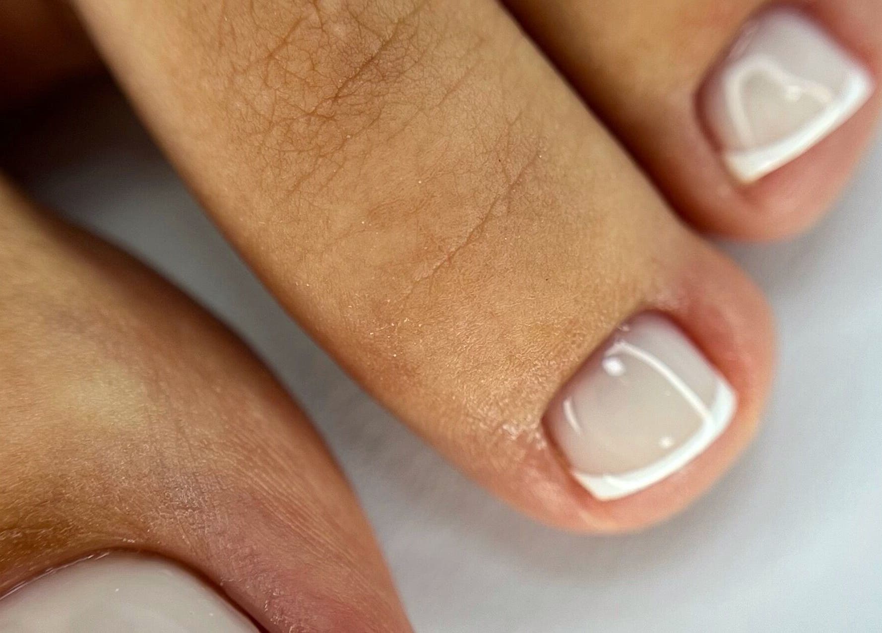 Close-up of professionally manicured toenails at Debora Arman Nailtechnician, Cluj-napoca, Județul Cluj, RO.