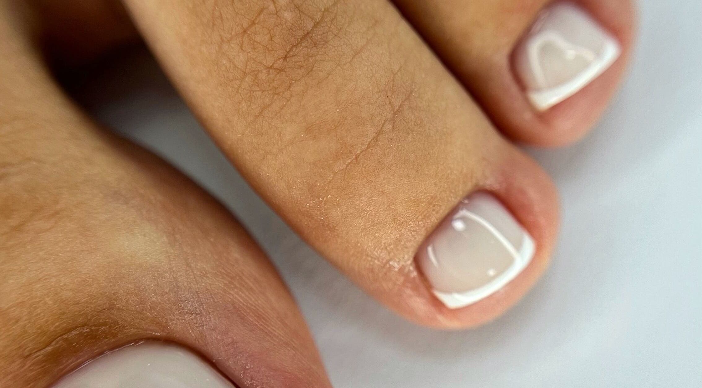 Close-up of professionally manicured toenails at Debora Arman Nailtechnician, Cluj-napoca, Județul Cluj, RO.