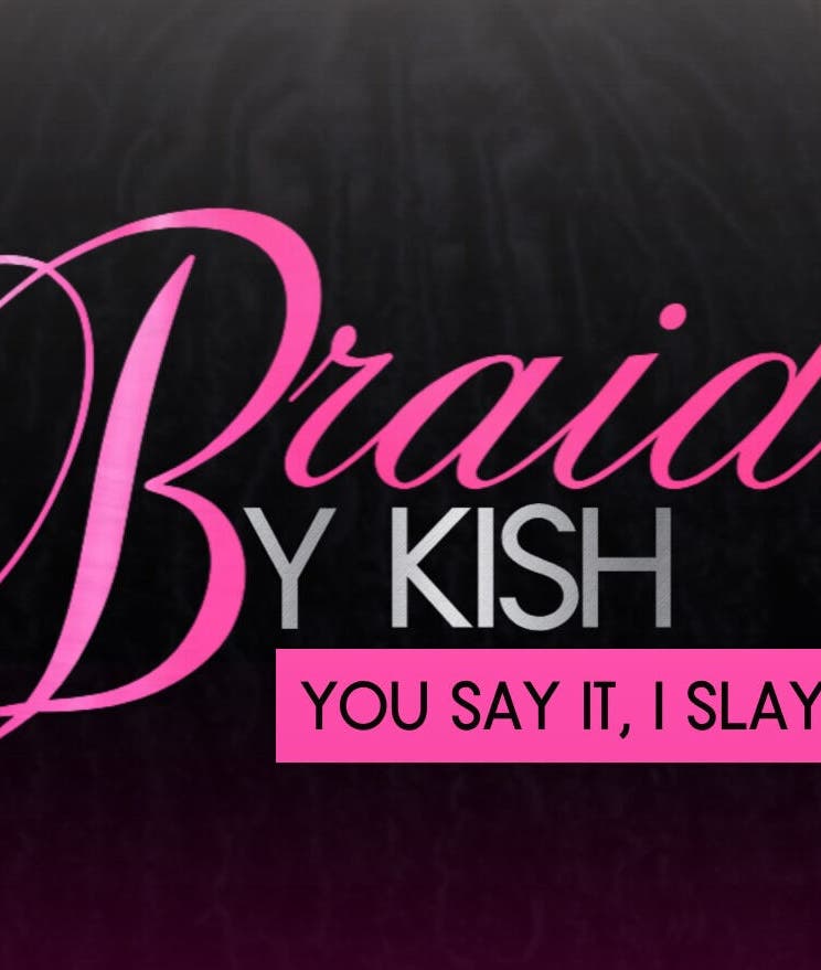 Braidsbykish salon logo highlighting beauty services in Kingston, St. Andrew Parish, JM.