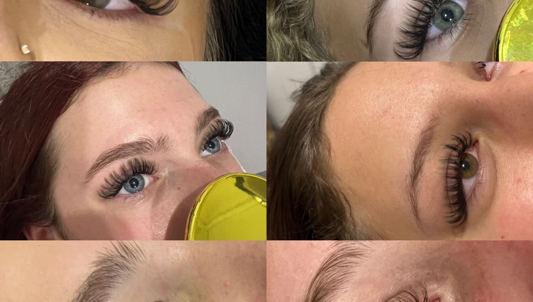 Eye close-ups showcasing lash and brow styles by Lash and brows by Sheyda, Surfers Paradise, Queensland, AU.