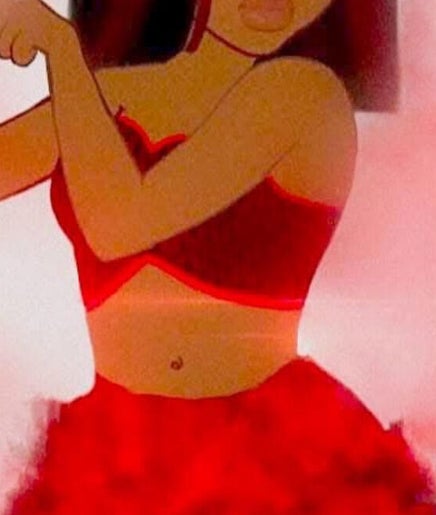 Stylish animation in red at 828_LuxBeauty, Manchester, Missouri, US.