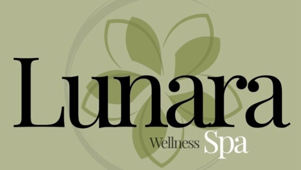 Logotipo de Lunara Spa en Willemstad, CW, destacando diseño elegante y moderno.