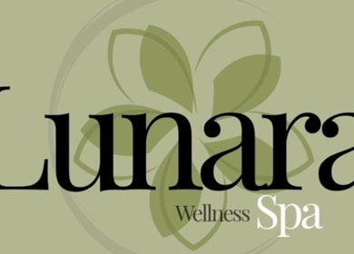 Logotipo de Lunara Spa en Willemstad, CW, destacando diseño elegante y moderno.