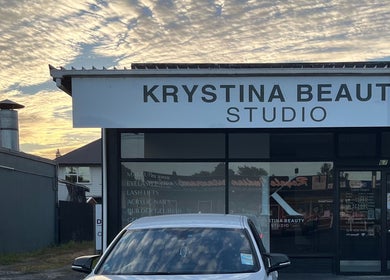 Exterior view of Krystina Beauty Studio in Hamilton, Waikato Region, NZ, showcasing its modern facade.