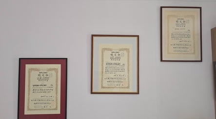 Diplome pe perete la Emil Serban - YAM, București, București, RO, simbolizând profesionalismul.