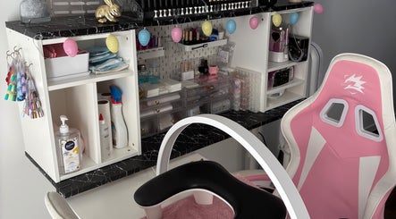 Chic nail station at Graceful Nails, Redland Bay, Queensland, AU, beautifully organized for pampering sessions.