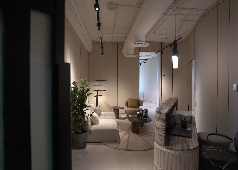 Elegant reception area at Queen of Sheba, Al Khobar, Eastern Province, SA with modern seating and decor.