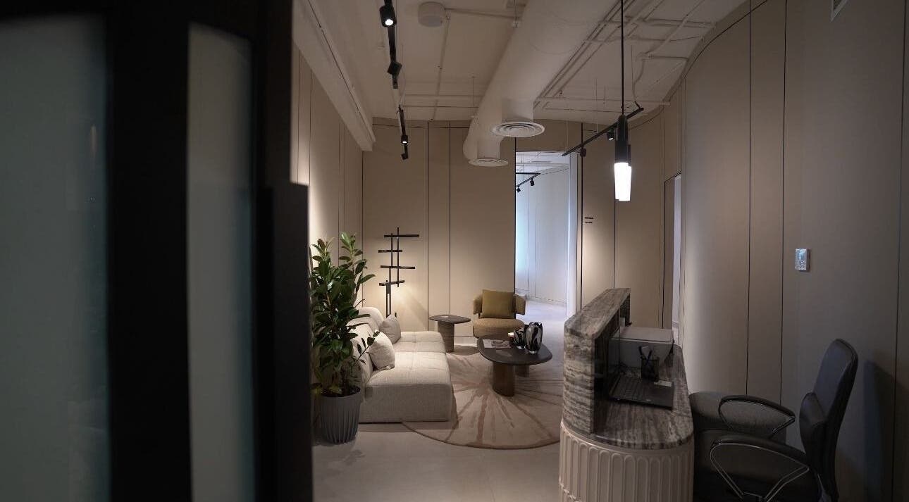 Elegant reception area at Queen of Sheba, Al Khobar, Eastern Province, SA with modern seating and decor.