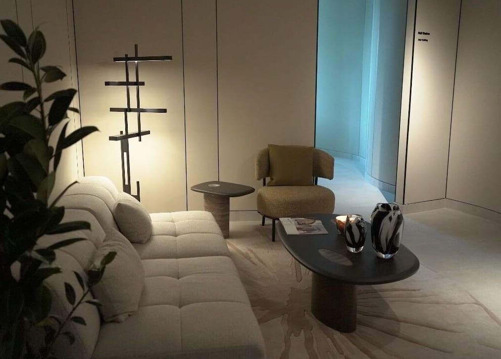 Luxurious lounge area at Queen of Sheba, Al Khobar, Eastern Province, SA, featuring stylish furniture and decor.