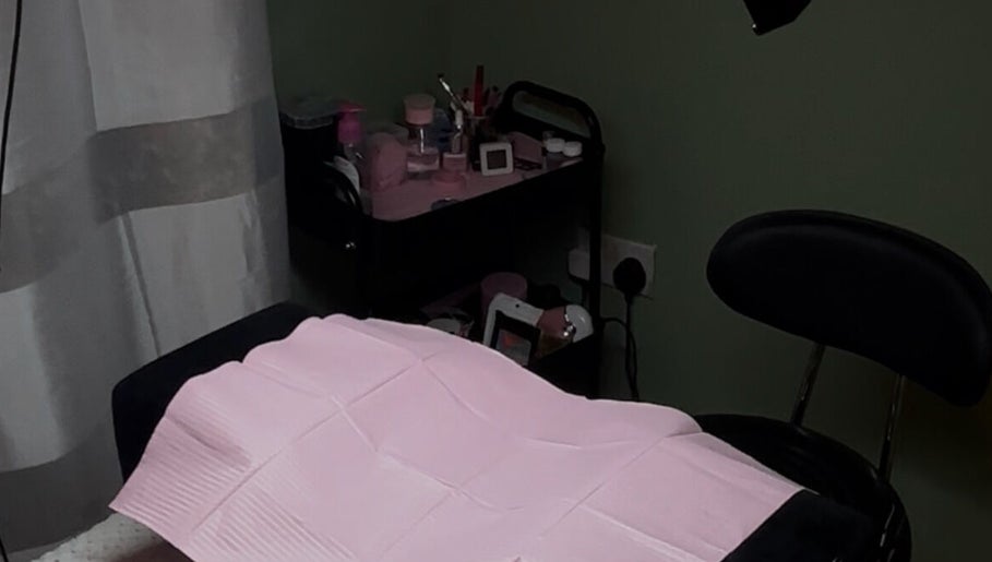 Beauty treatment setup at Ari cosmetics in Royal Wootton Bassett, England, GB, showcasing a relaxing atmosphere.