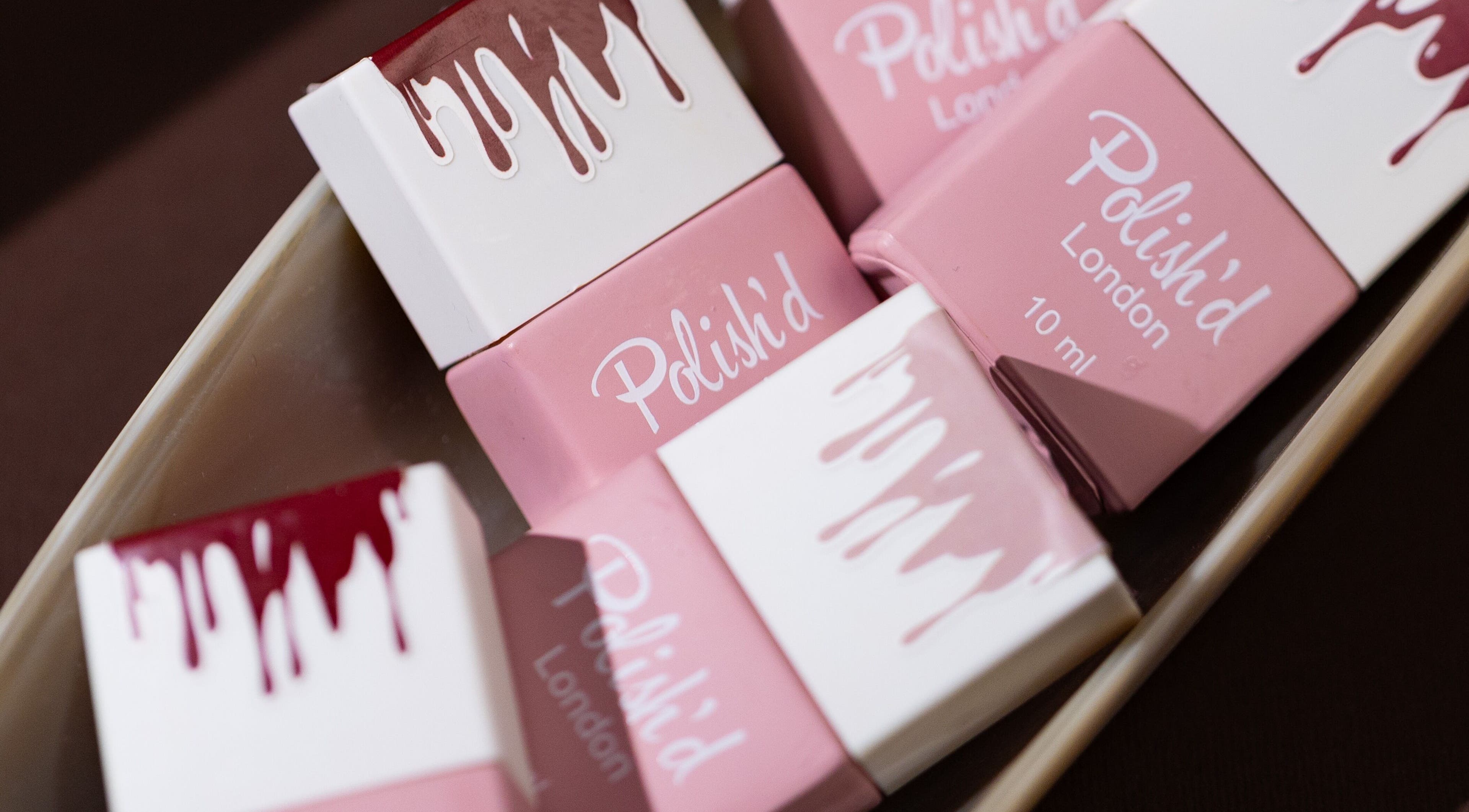 Nail polishes in pastel pinks at The Polish'd Room, Casablanca, Casablanca-settat, MA.