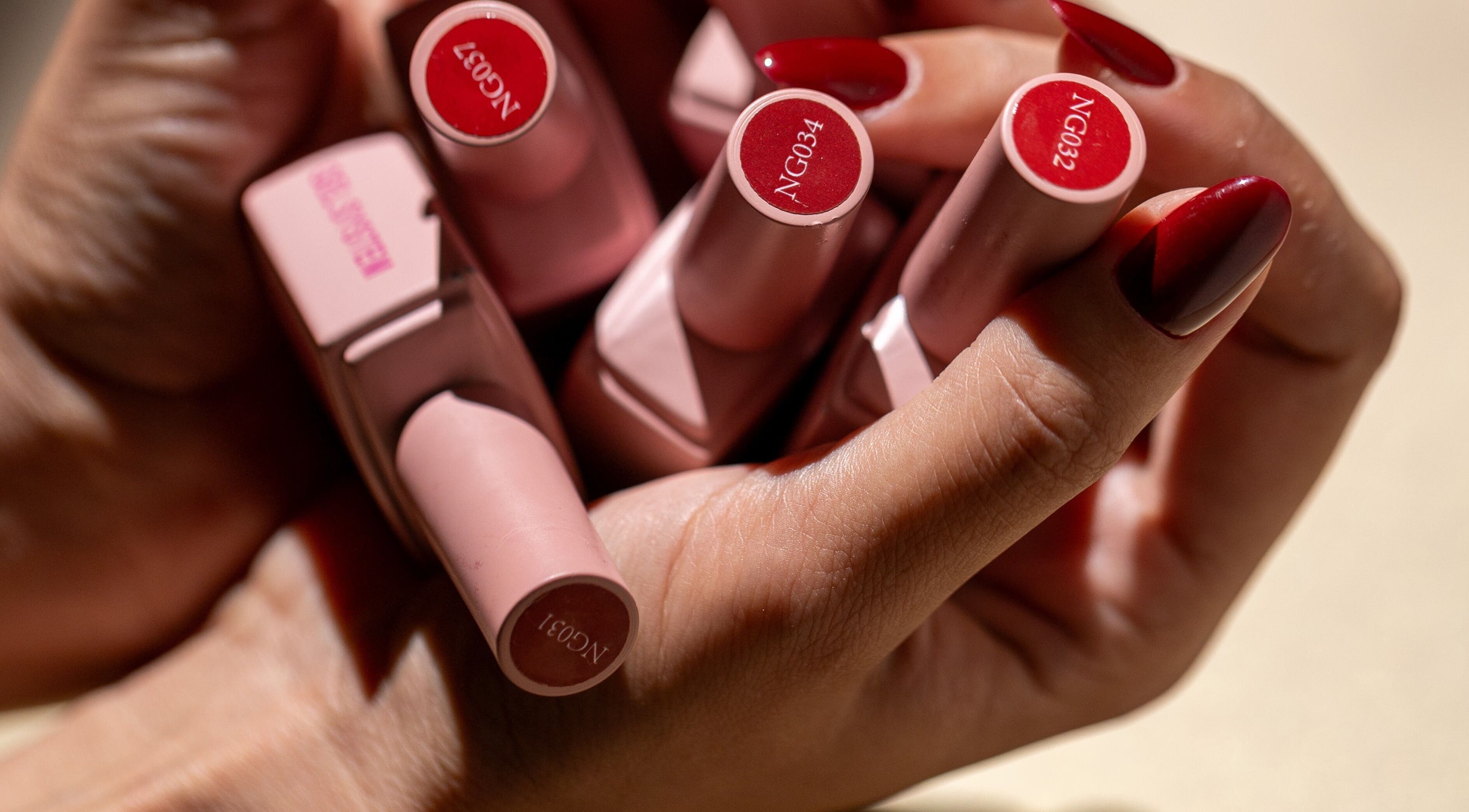 Red nail polish collection at The Polish'd Room, Casablanca, Casablanca-settat, MA.