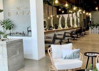 Stylish interior of Hair By Flute in Southport, Queensland, AU with modern decor and seating.