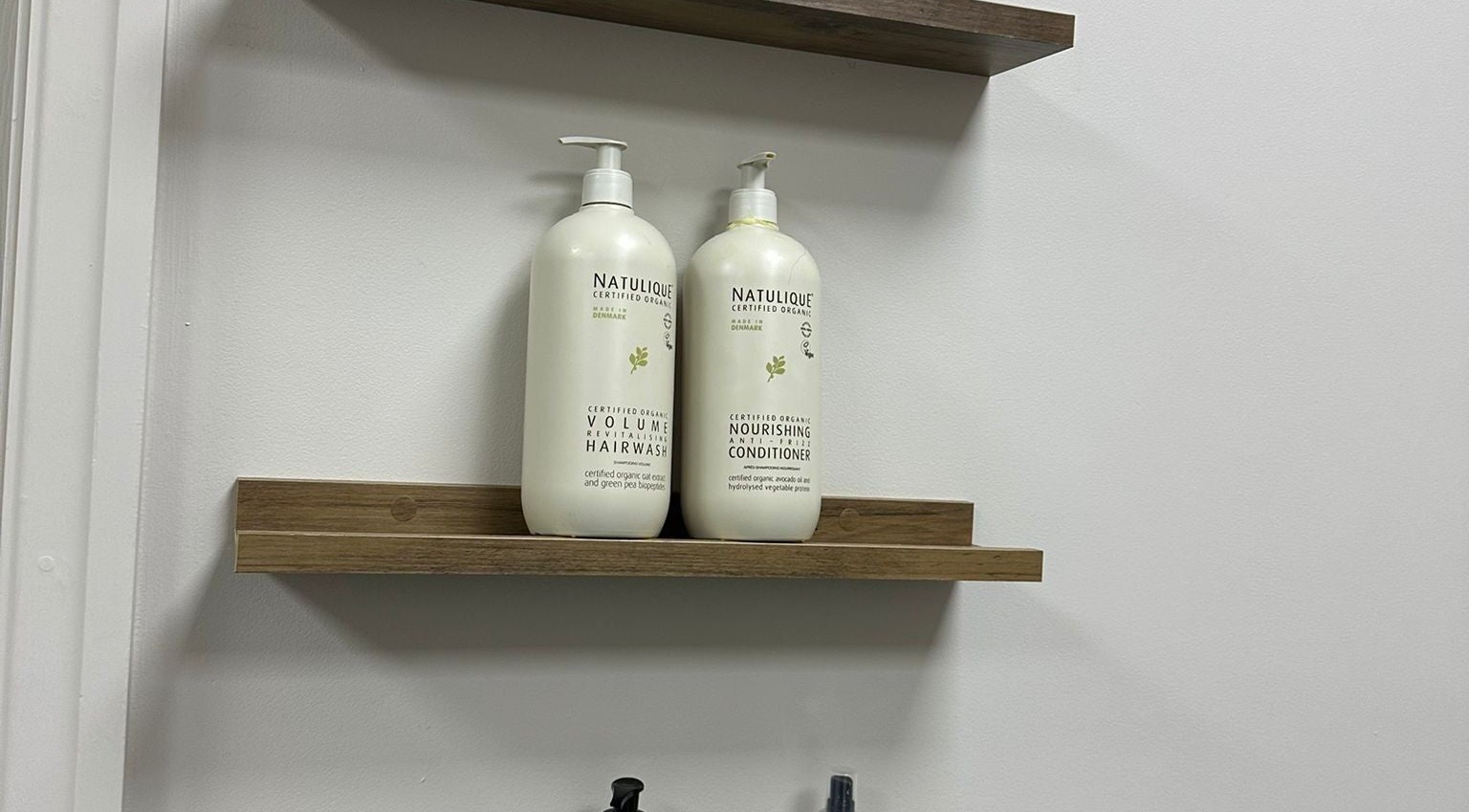 Organic haircare products on display at My Japanese Head Spa, Warrington, England, GB.