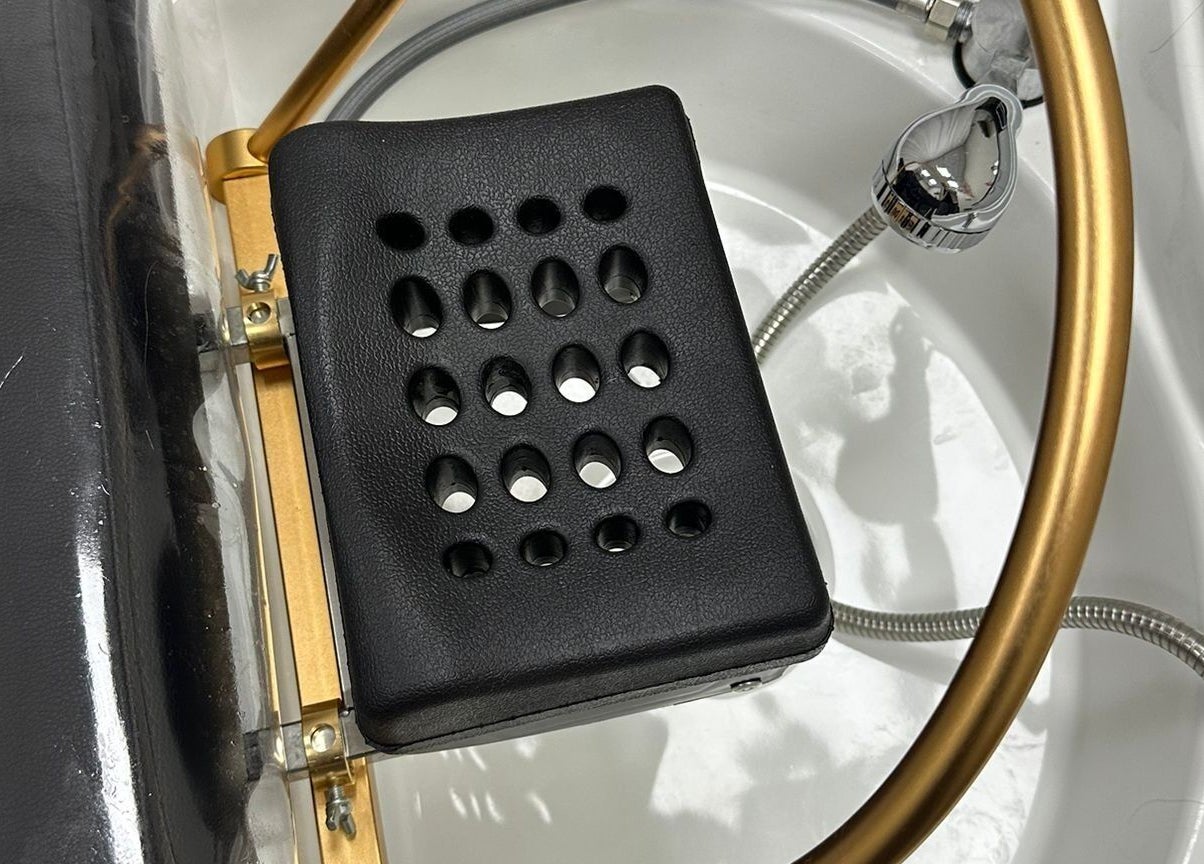 Comfortable head spa seat at My Japanese Head Spa in Warrington, England, GB.