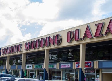 Starlite Shopping Plaza entrance near Fusion Culturez Beauty in Petit Valley, Diego Martin Regional Corporation, TT.