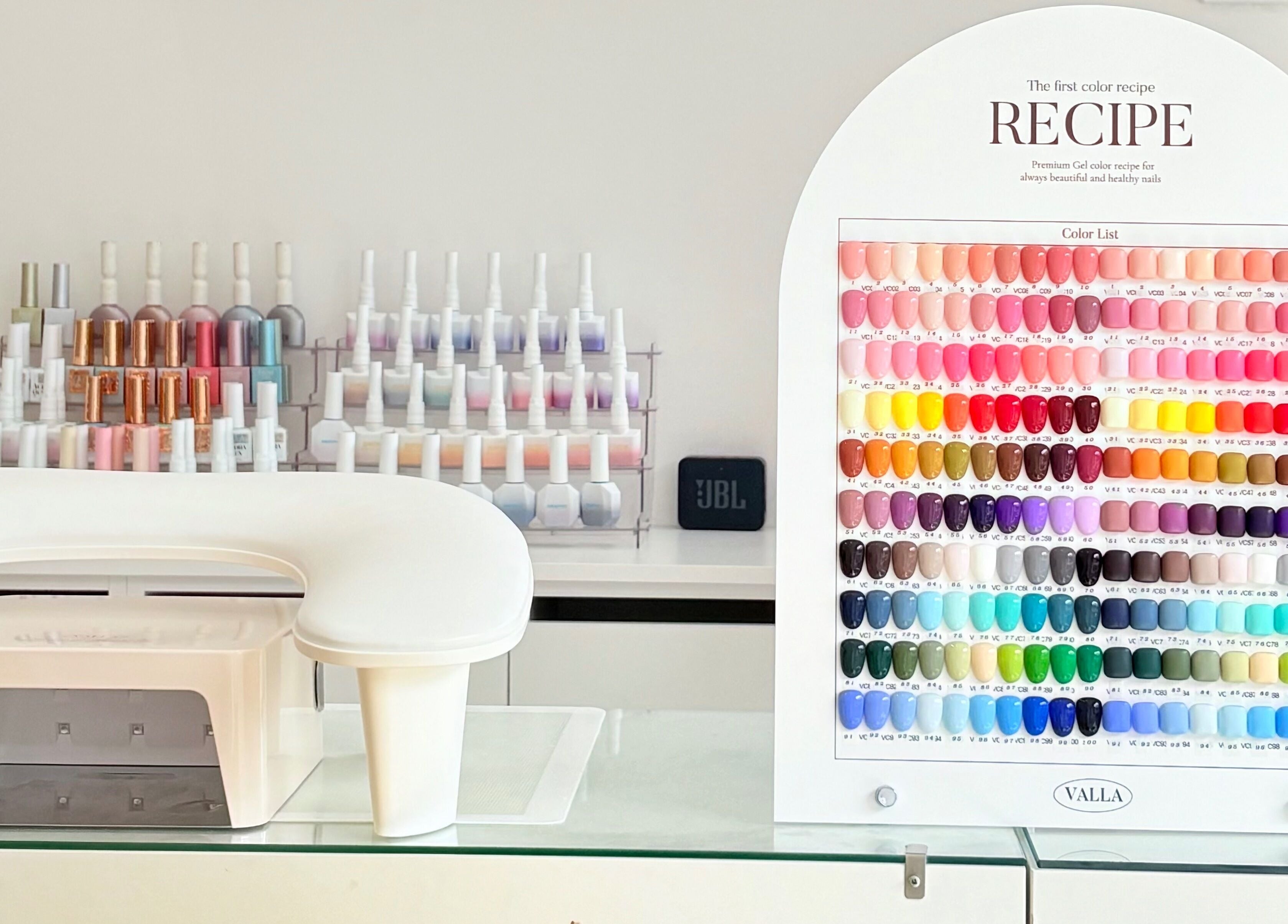 Naily Atelier's nail polish display in West Ryde, New South Wales, AU with vibrant color options.