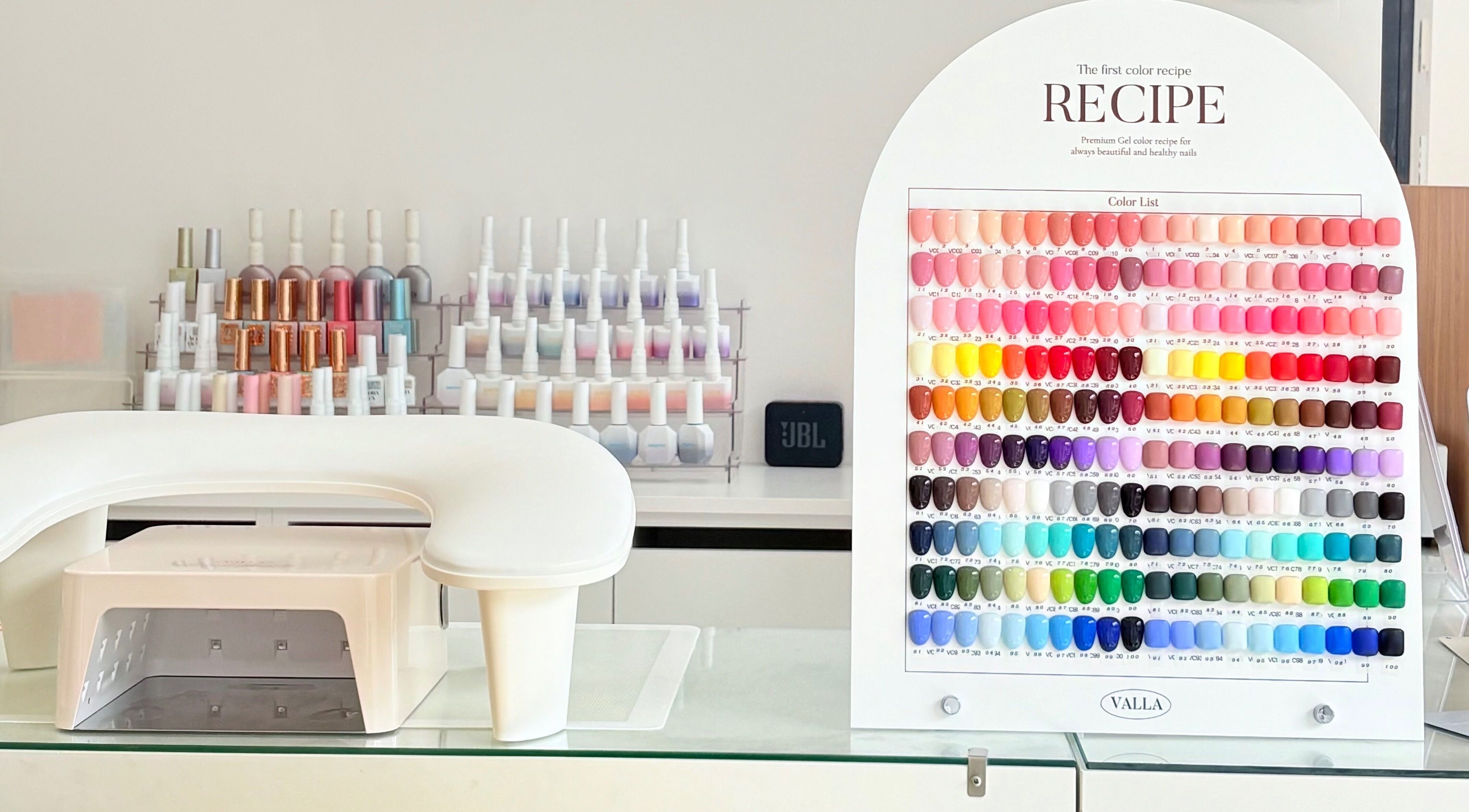 Naily Atelier's nail polish display in West Ryde, New South Wales, AU with vibrant color options.