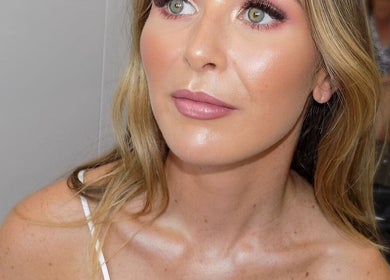 Makeup look by Charlotte Jennifer Makeup & Wellness, Gravesend, England, GB. Radiant skin, soft pink tones.