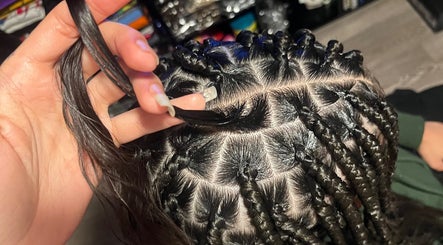 Close-up of professional braiding at triptoogoated, Woodbridge Township, New Jersey, US.