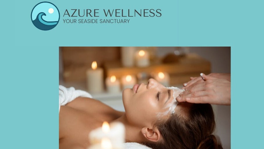 A serene facial treatment at Azure Wellness, Combe Martin, England, GB with calming candlelight ambiance.