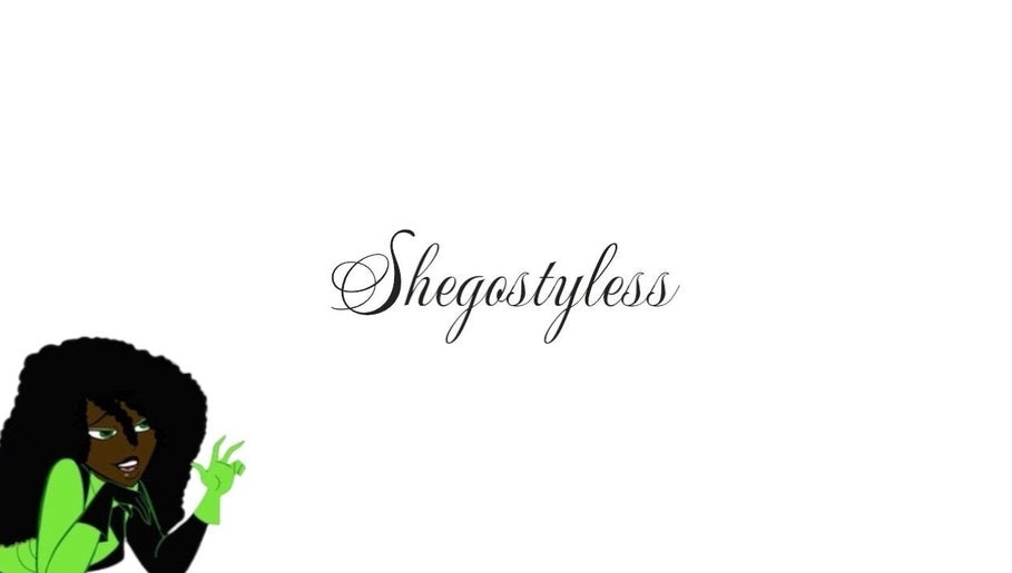 Shegostyless logo in elegant script, Boston, Massachusetts, US.