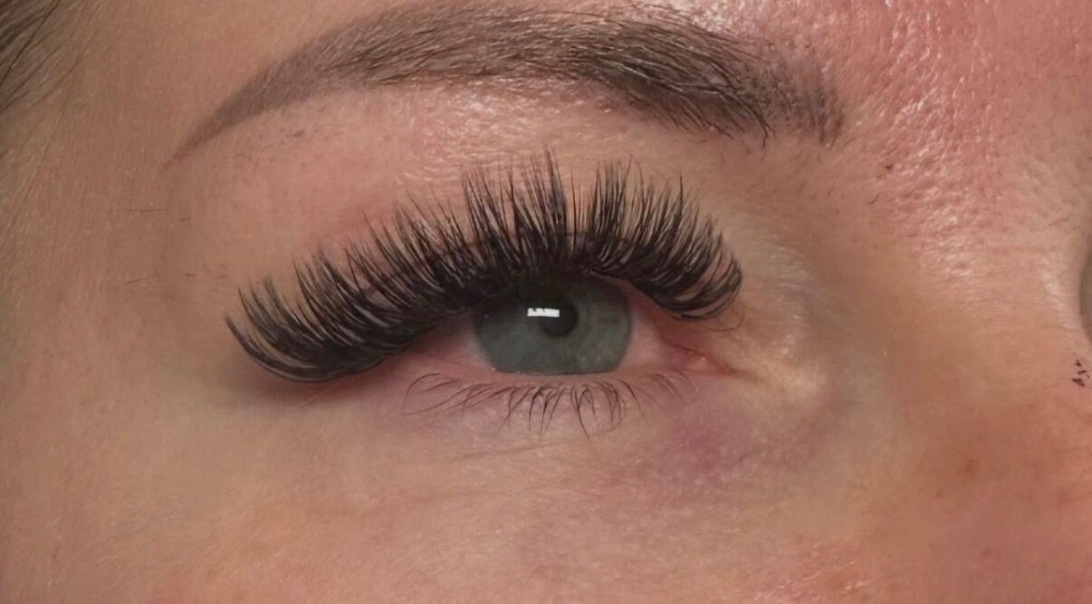 Close-up of eyelash extensions at Lilly Pottrick Aesthetics, Mission, British Columbia, CA.