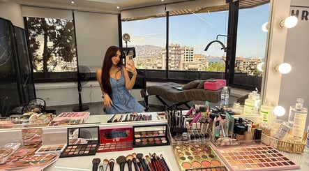 Makeup setup at The christelle kamel in Jounieh, Mount Lebanon Governorate, LB featuring scenic city view.