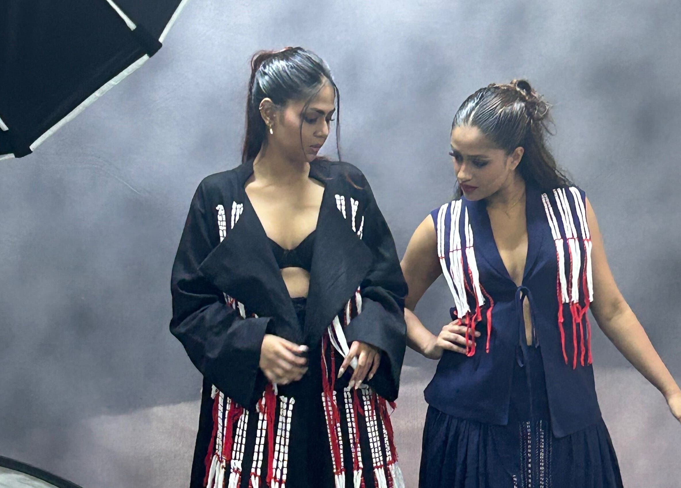 Fashion showcase at The Beauty Genie.Lk in Dehiwala-mount Lavinia, Western Province, LK, featuring two stylish women.