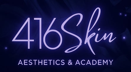 416Skin Aesthetics & Academy logo on dark background, Toronto, Ontario, CA.
