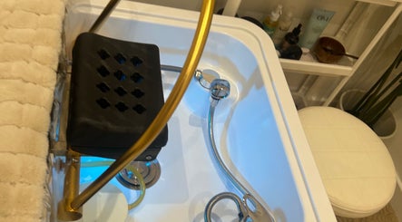 Luxurious foot spa equipment in The HeadSpa Room, Glasgow, Scotland, GB designed for ultimate relaxation.