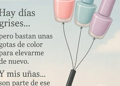 Frascos de esmalte elevándose como globos en YC beauty & spa, Willemstad, Curaçao, CW.