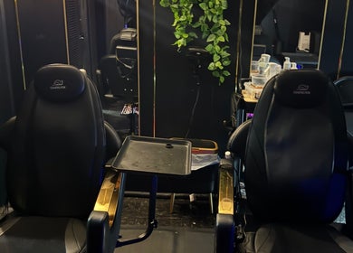 Luxurious salon chairs at Natty By Nayee Corp (Loctician) in Floral Park, NY, US, showcasing a relaxing atmosphere.
