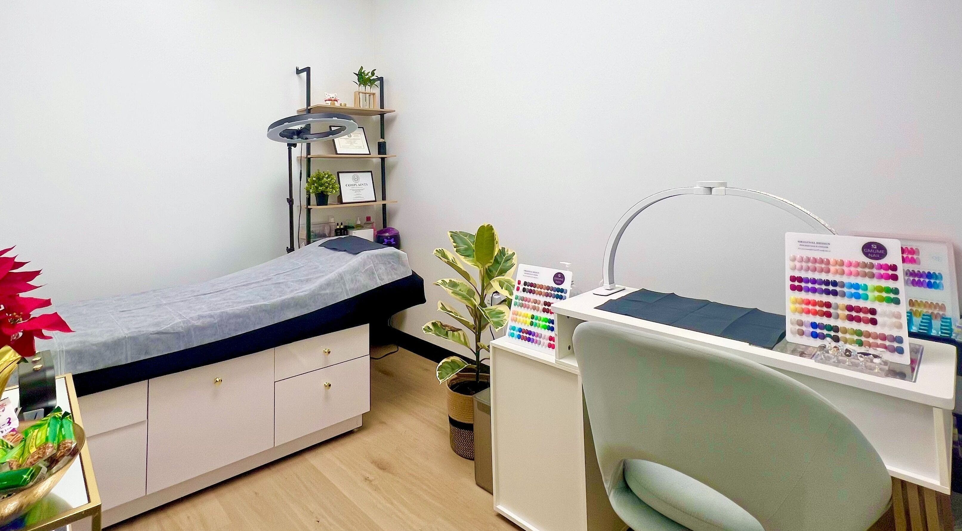 Relaxing manicure space at Phanlashtic & Nails Studio located in Richmond, Texas, US, perfect for beauty treatments.