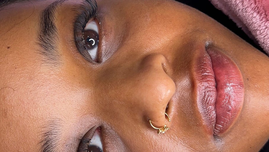 Close-up of expertly styled lashes at Lashedbyacc, Edmonton, Alberta, CA, showcasing precision and elegance.