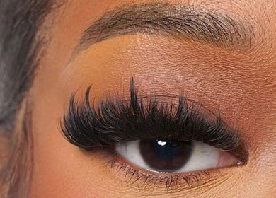 Close-up of elegant lash extensions by Lashedbyacc in Edmonton, Alberta, CA showcasing stunning detail.